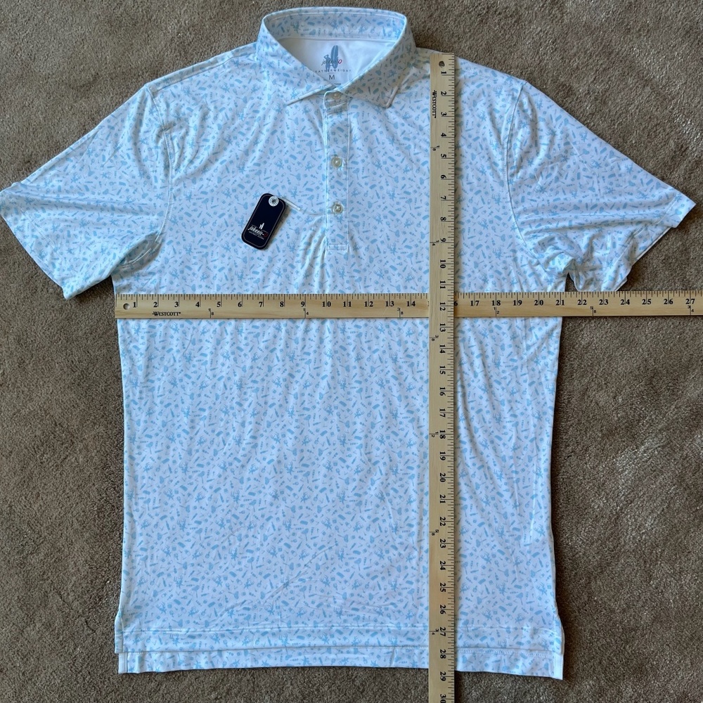 NWT Johnnie-O Featherweight Polo - Stag Party Print